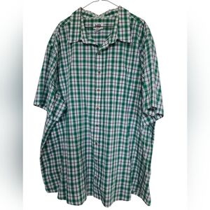 HB Brand Men's Short-sleeve Plaid Button-down Shirt